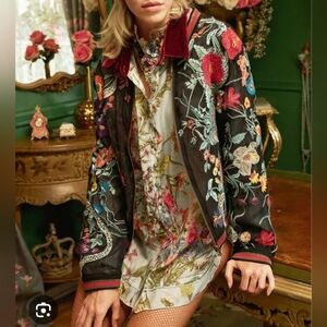 ARATTA Bellezza Embroidered Bomber Jacket. NWT Sz L